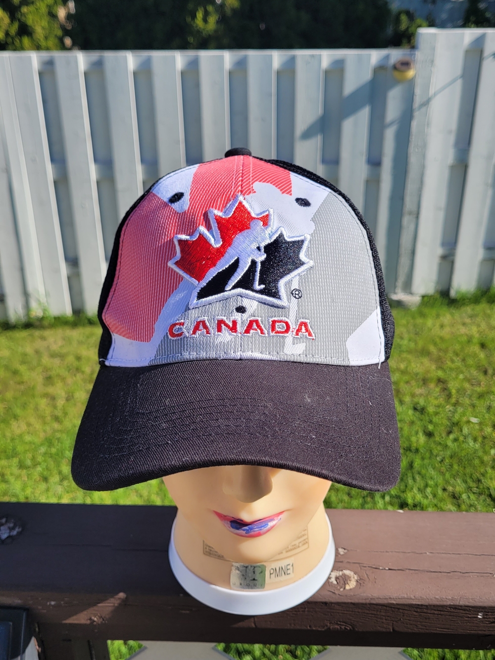 Hockey Canada Trucker Hat with Red & Black Maple Leaf